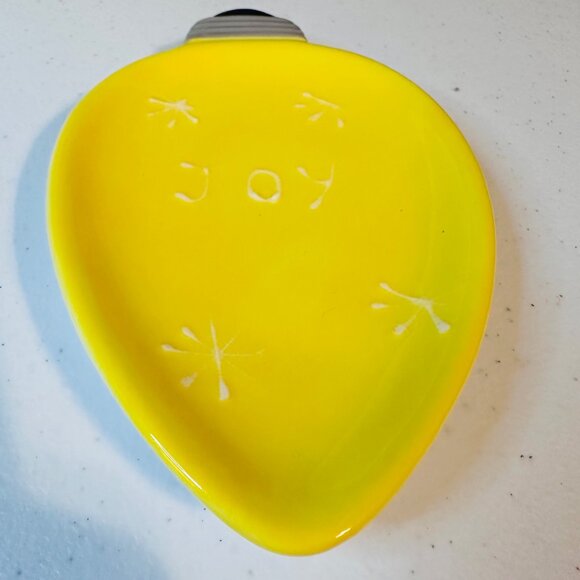 Holiday Christmas JOY tray Knickknack dish trinket tray Christmas candy dish - Picture 5 of 7